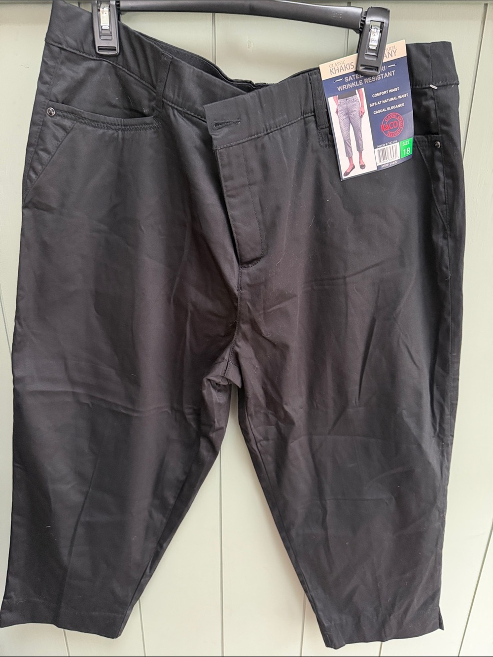 Men's Black Khaki Chinos - Wrinkle Resistant